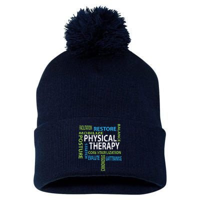 Physical Therapist PT Gift Motivational Physical Therapy Pom Pom 12in Knit Beanie