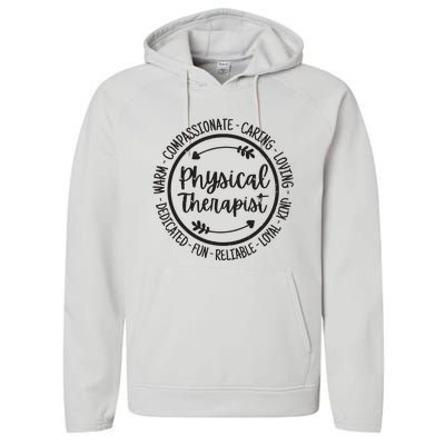 Physical Therapist PT Physical Therapy Physiotherapy Vintage Performance Fleece Hoodie