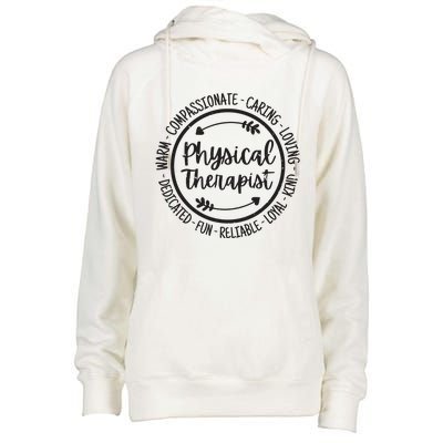 Physical Therapist PT Physical Therapy Physiotherapy Vintage Womens Funnel Neck Pullover Hood