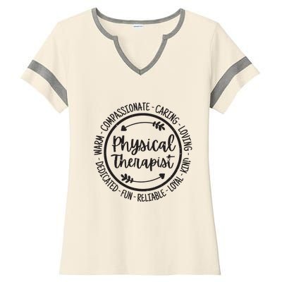 Physical Therapist PT Physical Therapy Physiotherapy Vintage Ladies Halftime Notch Neck Tee