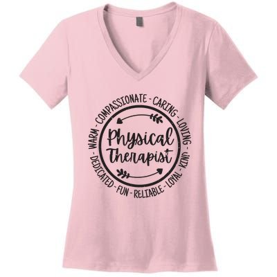 Physical Therapist PT Physical Therapy Physiotherapy Vintage Women's V-Neck T-Shirt