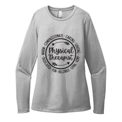 Physical Therapist PT Physical Therapy Physiotherapy Vintage Womens CVC Long Sleeve Shirt