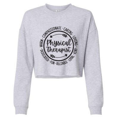 Physical Therapist PT Physical Therapy Physiotherapy Vintage Cropped Pullover Crew