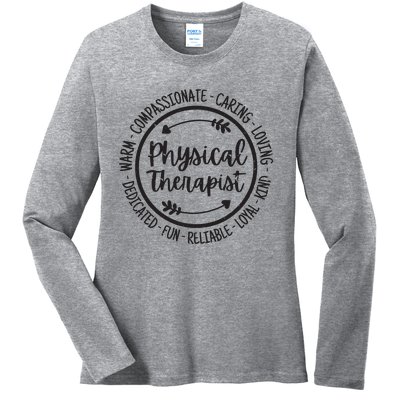 Physical Therapist PT Physical Therapy Physiotherapy Vintage Ladies Long Sleeve Shirt