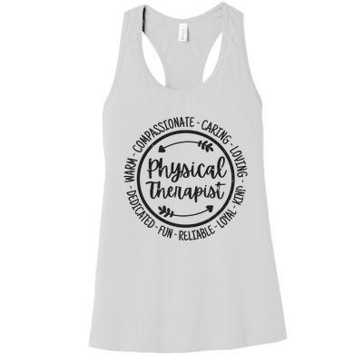 Physical Therapist PT Physical Therapy Physiotherapy Vintage Women's Racerback Tank