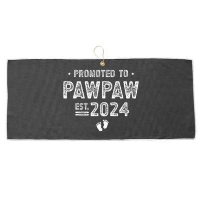 Promoted To Pawpaw 2024 Soon To Be Pawpaw Large Microfiber Waffle Golf Towel