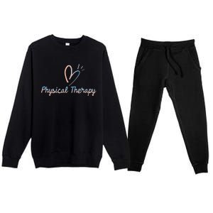 Physical Therapy Physical Therapist PT Physiotherapy Premium Crewneck Sweatsuit Set