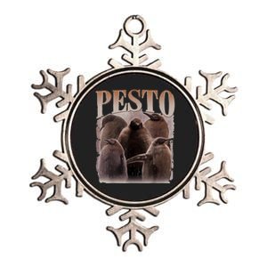 Pesto The Penguin Funny Baby Penguin Pesto Metallic Star Ornament