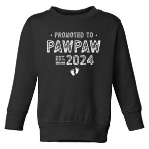 Promoted To Pawpaw 2024 Soon To Be Pawpaw Toddler Sweatshirt