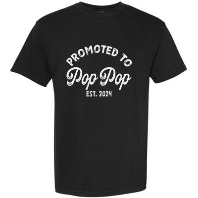 Promoted To Pop Pops New Grandpa Pop Established 2023 Gender Reveal Garment-Dyed Heavyweight T-Shirt