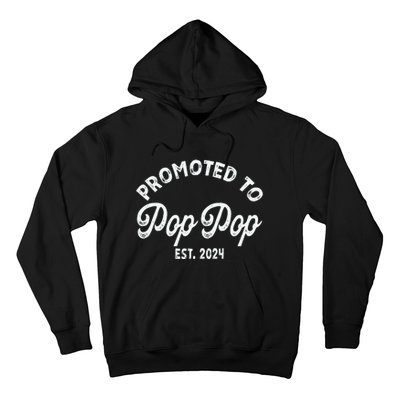 Promoted To Pop Pops New Grandpa Pop Established 2023 Gender Reveal Hoodie