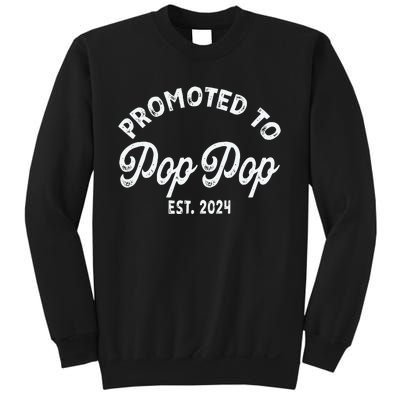 Promoted To Pop Pops New Grandpa Pop Established 2023 Gender Reveal Sweatshirt