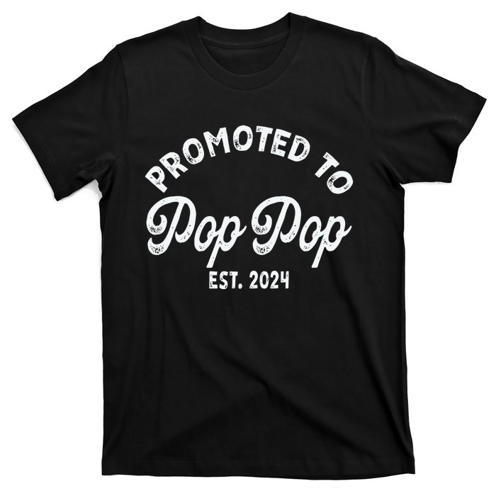 Promoted To Pop Pops New Grandpa Pop Established 2023 Gender Reveal T-Shirt