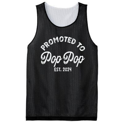 Promoted To Pop Pops New Grandpa Pop Established 2023 Gender Reveal Mesh Reversible Basketball Jersey Tank