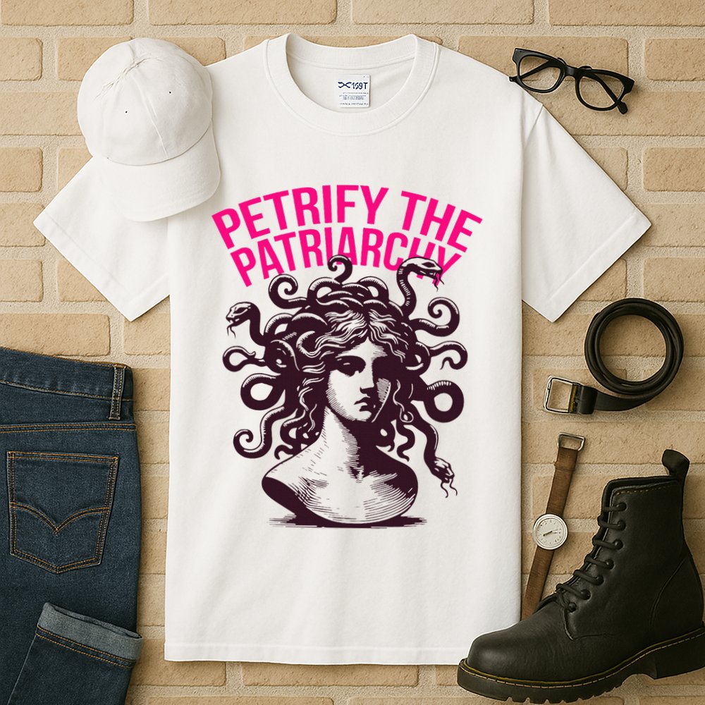 Petrify The Patriarchy Medusa Greek Mythology. Tall T-Shirt
