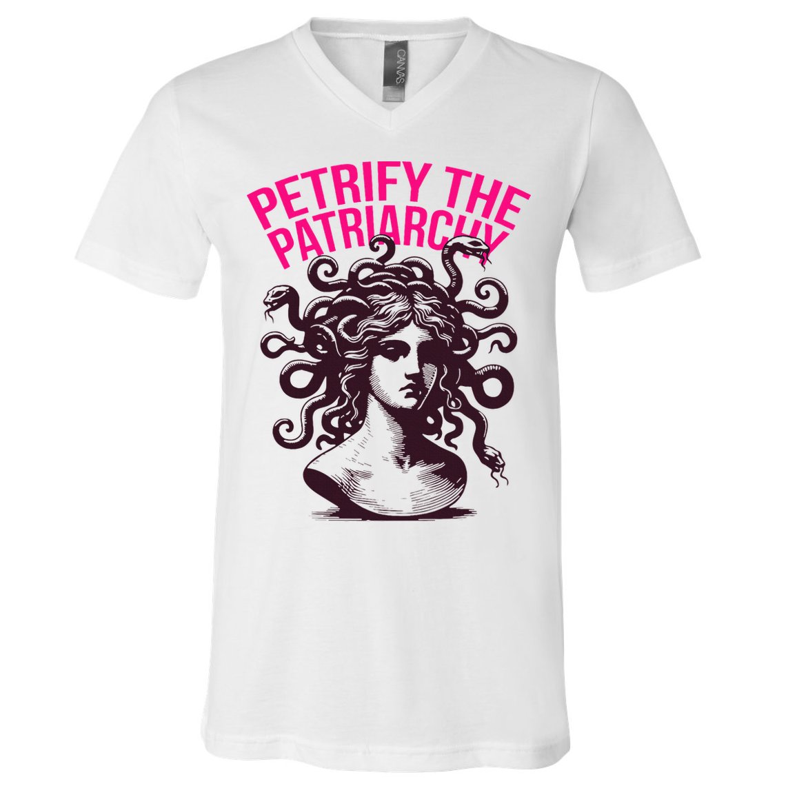 Petrify The Patriarchy Medusa Greek Mythology. V-Neck T-Shirt