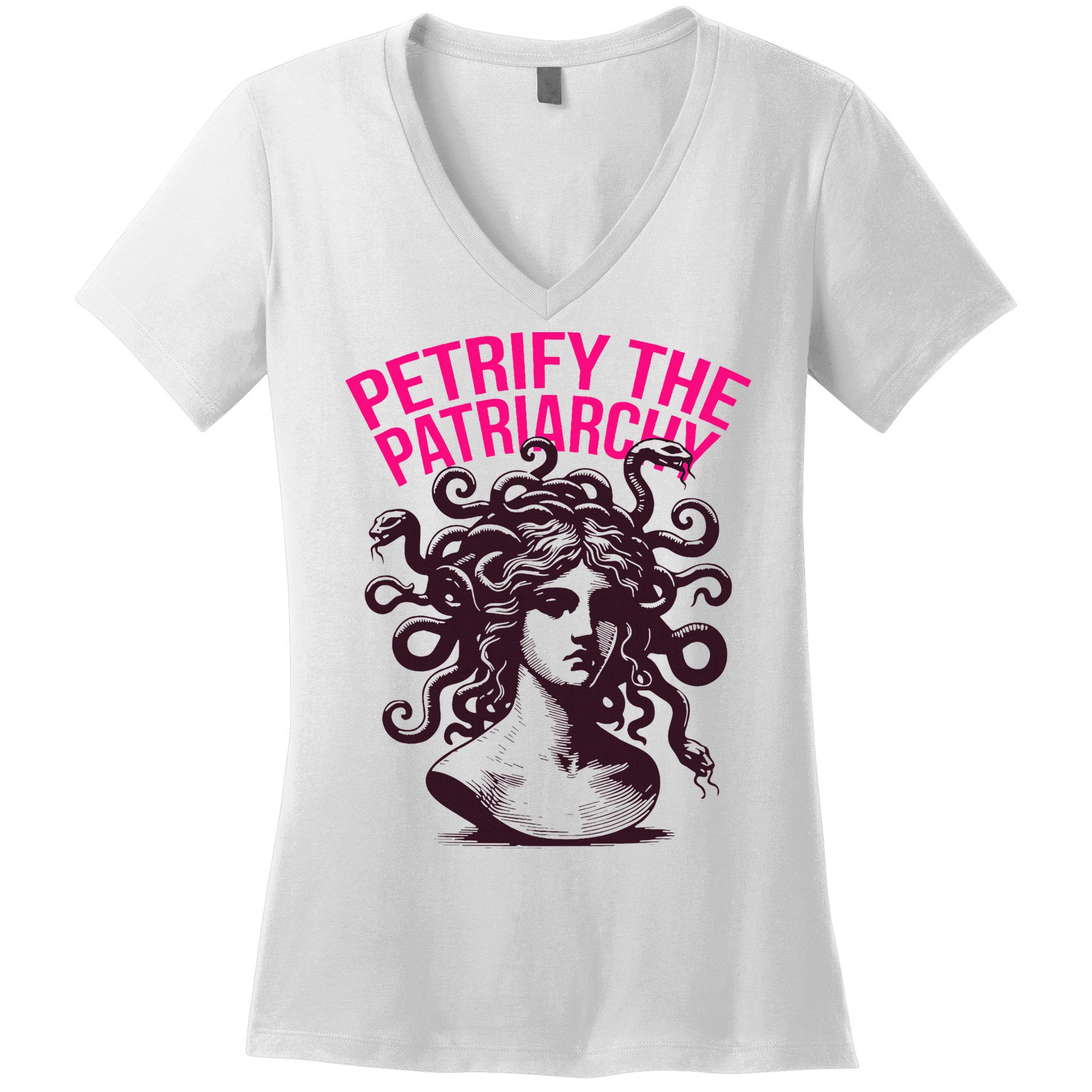 Petrify The Patriarchy Medusa Greek Mythology. Women's V-Neck T-Shirt
