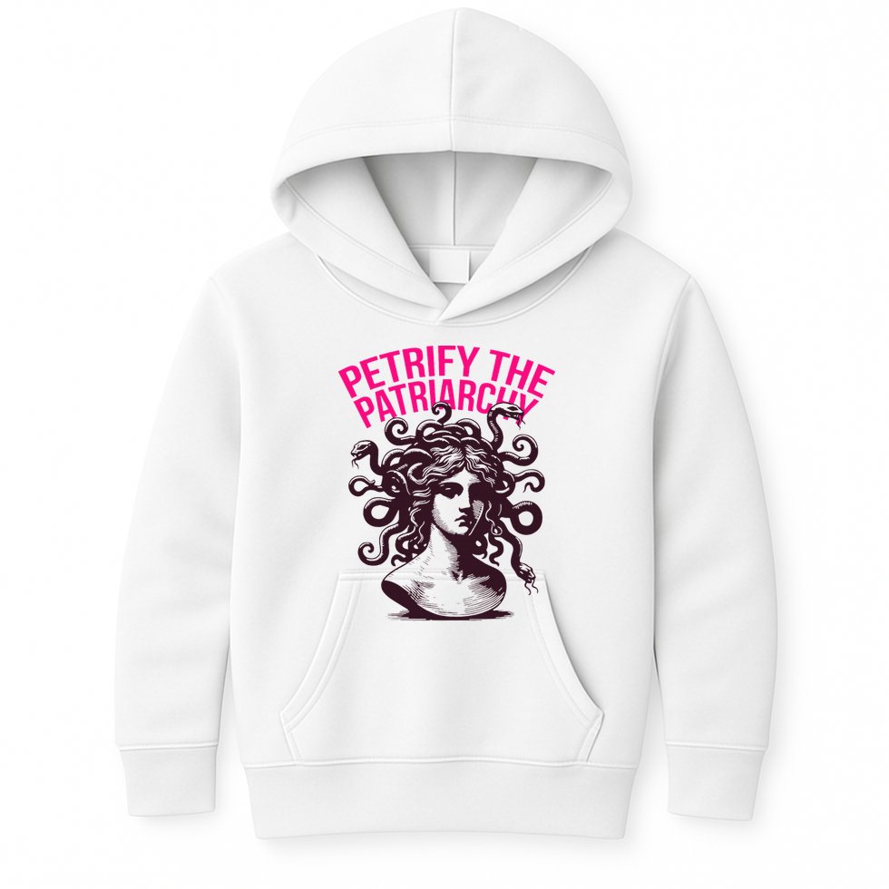 Petrify The Patriarchy Medusa Greek Mythology. Kids Hoodie