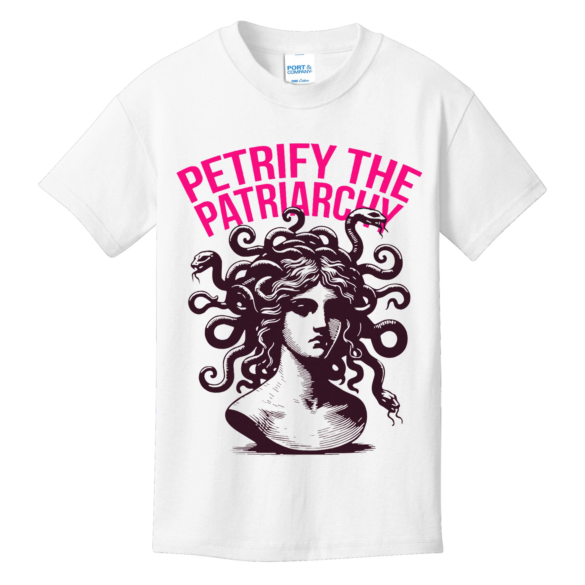 Petrify The Patriarchy Medusa Greek Mythology. Kids T-Shirt