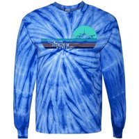 Papa The Pilot Legend Grandpa Pilot Aviation Retired Pil Great Gift Tie-Dye Long Sleeve Shirt