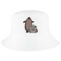 Pesto The Penguin And Moo Deng The Baby Hippo Cool Comfort Performance Bucket Hat
