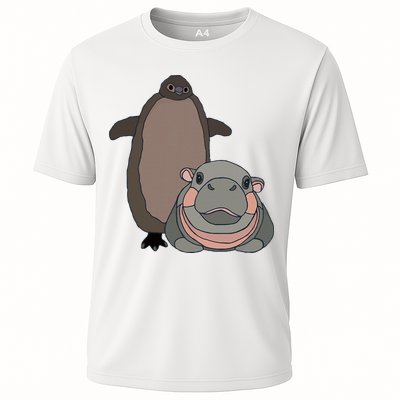 Pesto The Penguin And Moo Deng The Baby Hippo Performance Shirt