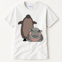Pesto The Penguin And Moo Deng The Baby Hippo Tall T-Shirt