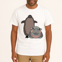 Pesto The Penguin And Moo Deng The Baby Hippo Tall T-Shirt