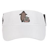 Pesto The Penguin And Moo Deng The Baby Hippo Adult Drive Performance Visor