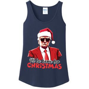 President Trump Pajamas ILl Be Home Christmas For Women Ladies Essential Tank