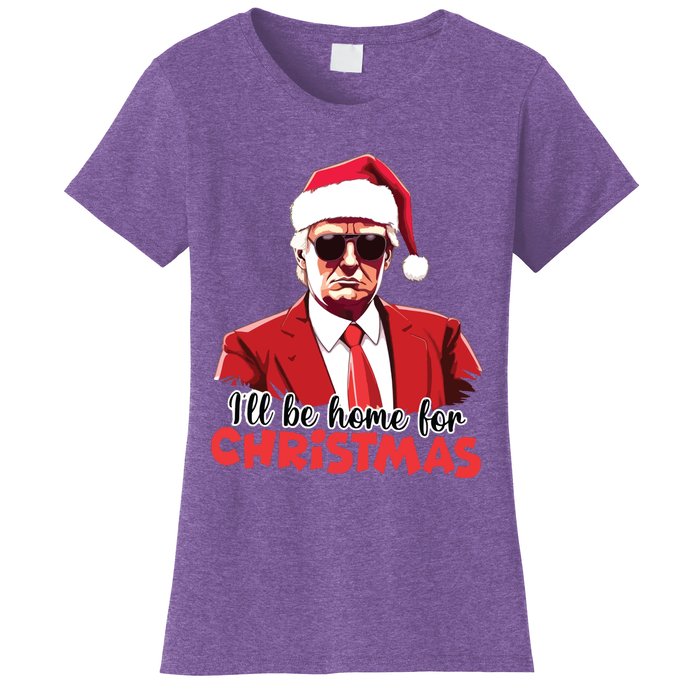 President Trump Pajamas ILl Be Home Christmas For Women Women's T-Shirt