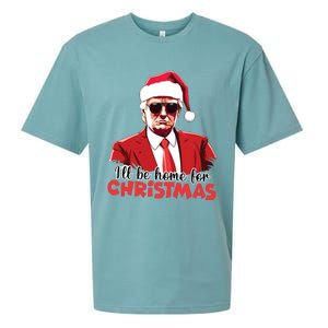 President Trump Pajamas ILl Be Home Christmas For Women Sueded Cloud Jersey T-Shirt