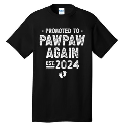 Promoted to Pawpaw Again 2024 Soon To Be Pawpaw Tall T-Shirt