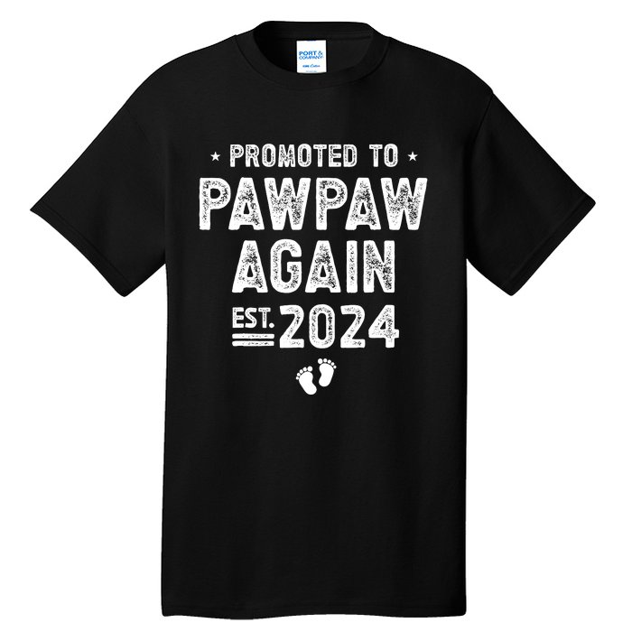 Promoted to Pawpaw Again 2024 Soon To Be Pawpaw Tall T-Shirt