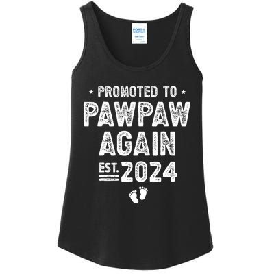 Promoted to Pawpaw Again 2024 Soon To Be Pawpaw Ladies Essential Tank