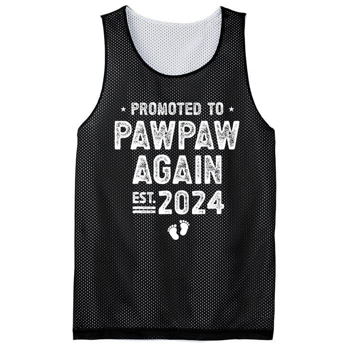 Promoted to Pawpaw Again 2024 Soon To Be Pawpaw Mesh Reversible Basketball Jersey Tank