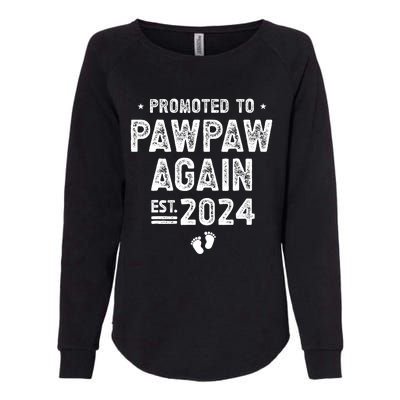 Promoted to Pawpaw Again 2024 Soon To Be Pawpaw Womens California Wash Sweatshirt