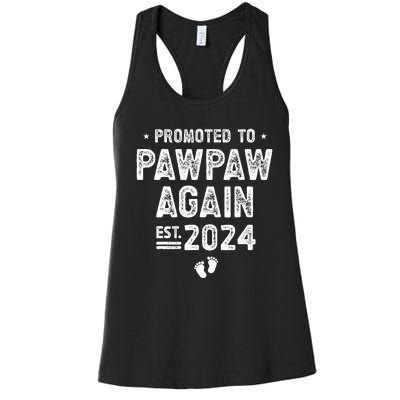 Promoted to Pawpaw Again 2024 Soon To Be Pawpaw Women's Racerback Tank