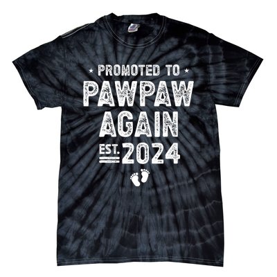 Promoted to Pawpaw Again 2024 Soon To Be Pawpaw Tie-Dye T-Shirt