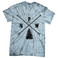 Pine Tree Pacific Northwest PNW Arrows Tie-Dye T-Shirt