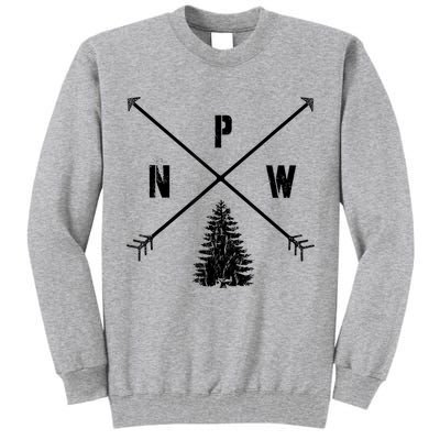 Pine Tree Pacific Northwest PNW Arrows Tall Sweatshirt