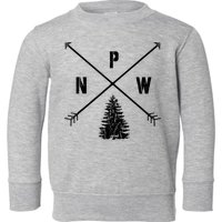 Pine Tree Pacific Northwest PNW Arrows Toddler Sweatshirt