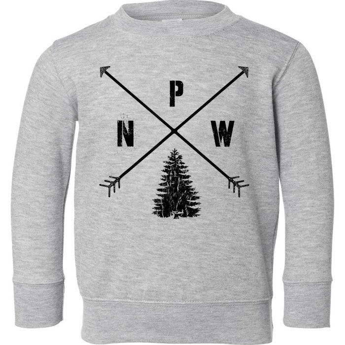 Pine Tree Pacific Northwest PNW Arrows Toddler Sweatshirt