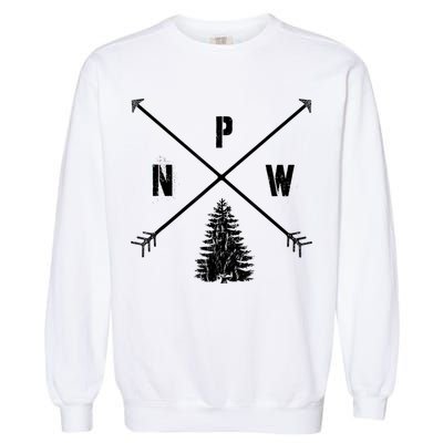 Pine Tree Pacific Northwest PNW Arrows Garment-Dyed Sweatshirt