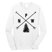 Pine Tree Pacific Northwest PNW Arrows Long Sleeve Shirt
