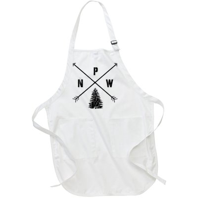 Pine Tree Pacific Northwest PNW Arrows Full-Length Apron With Pockets