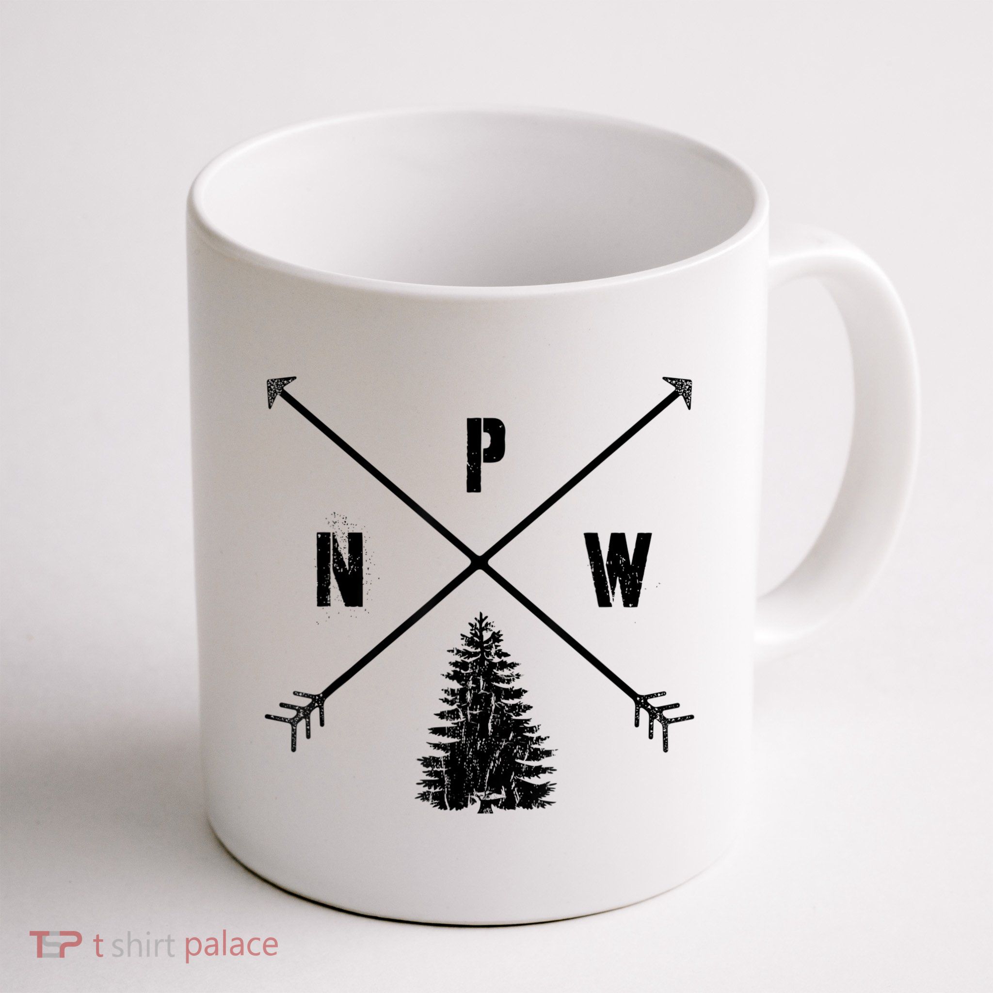 Pine Tree Pacific Northwest PNW Arrows Mug