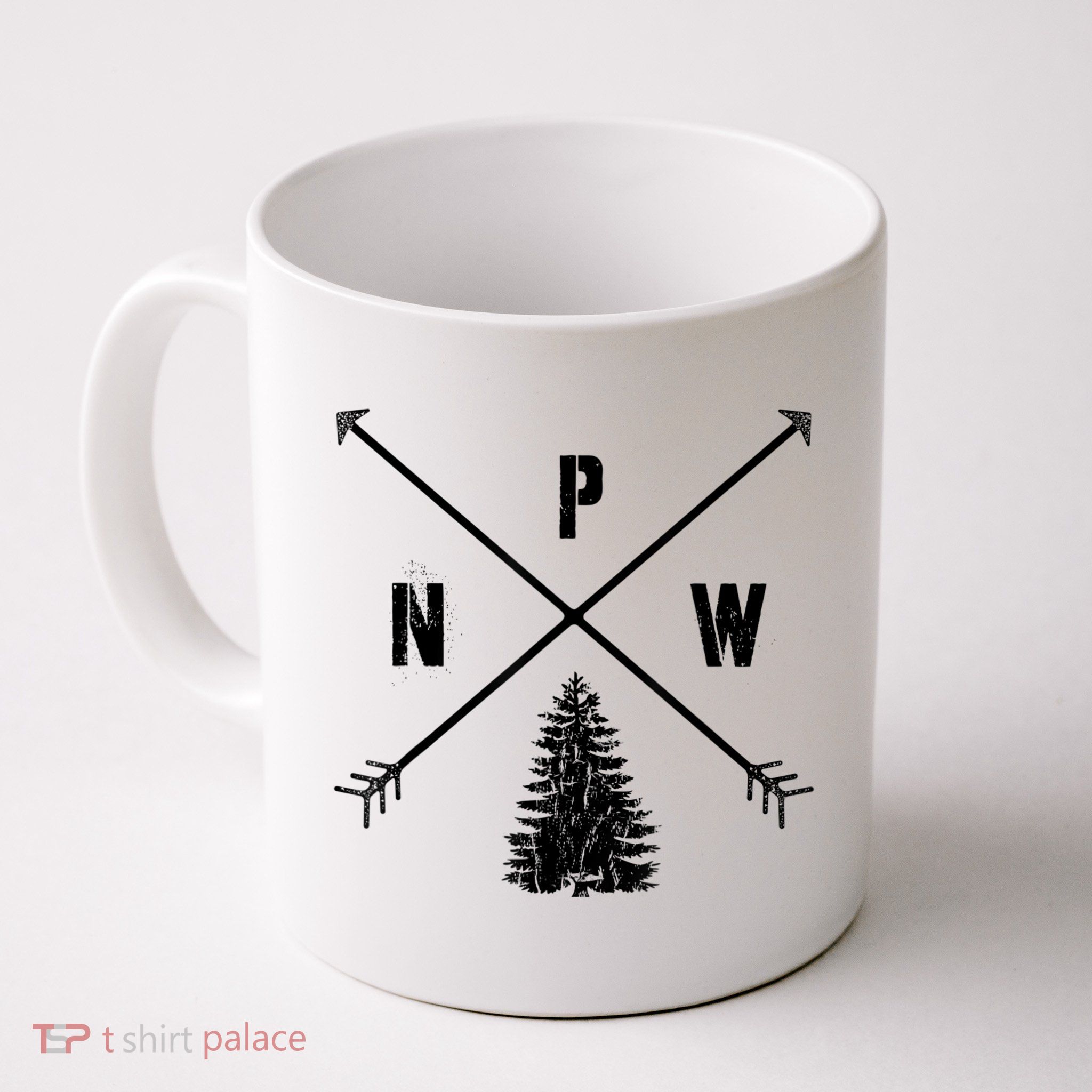 Pine Tree Pacific Northwest PNW Arrows Mug