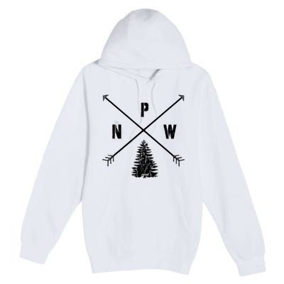 Pine Tree Pacific Northwest PNW Arrows Premium Pullover Hoodie