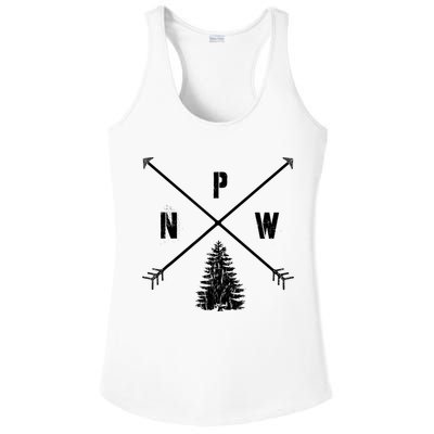 Pine Tree Pacific Northwest PNW Arrows Ladies PosiCharge Competitor Racerback Tank